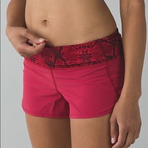 Lululemon Speed Short 4way Stretch Cranberry Red